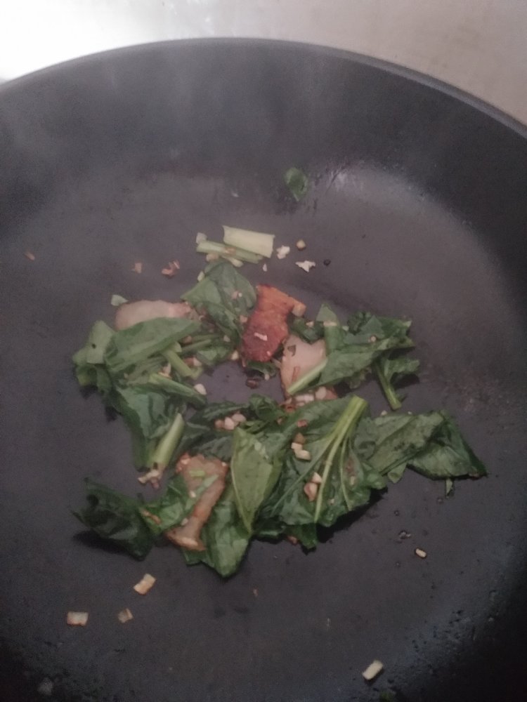 家常青菜炒面