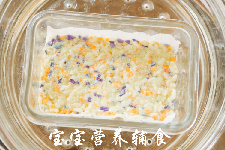 宝宝辅食-鲜虾蒸米糕