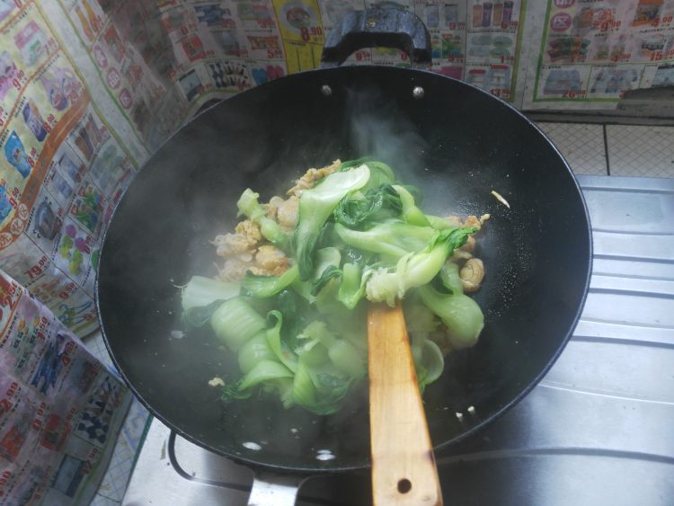 虾仁鸡蛋炒油菜