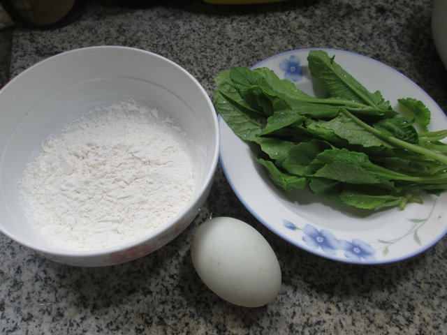 鸭蛋萝卜菜煎饼