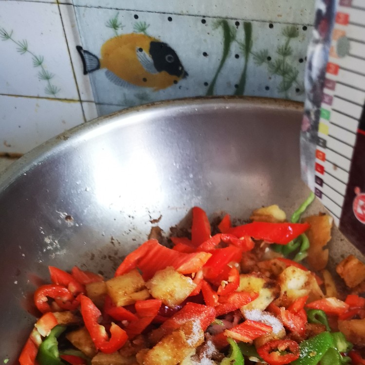 青红椒炒馍